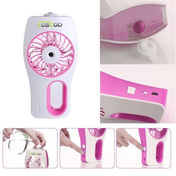 Portable Misting Fan, Handheld Aromatherapy Essential Oil Diffuser, USB Mini Fan with Personal Cooling Humidifier... N3