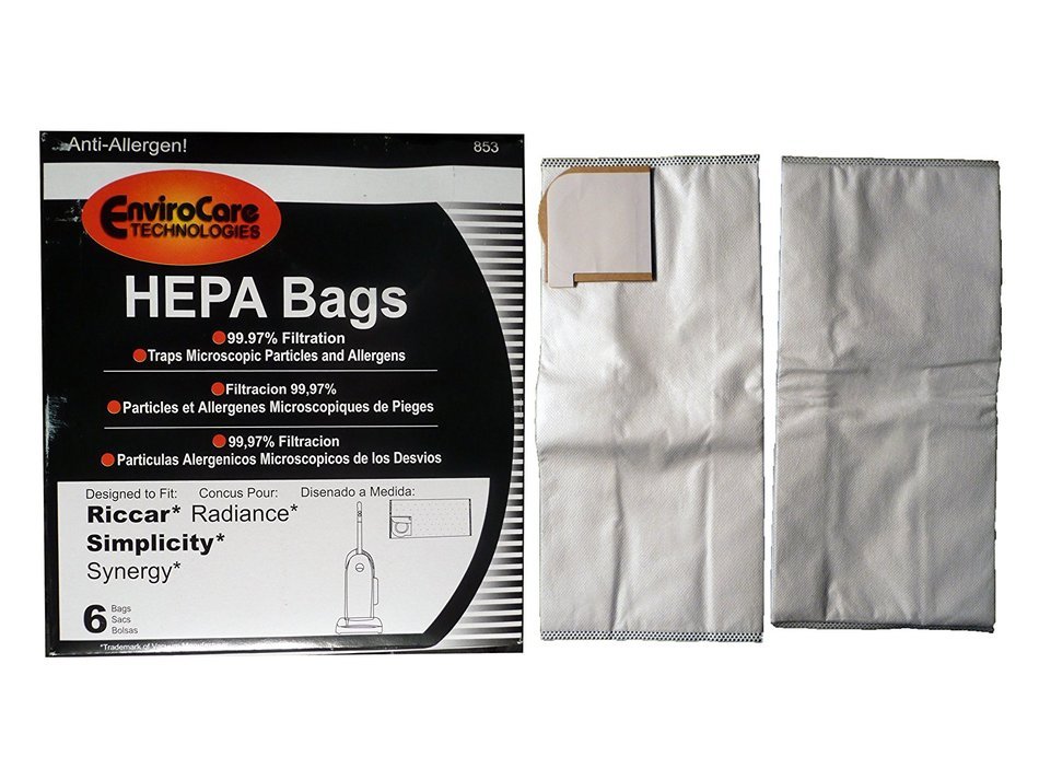12 Riccar Radiance Simplicity Synergy X9 Hepa Vacuum Bags, Upright Vacuum Cleaners, RSLP-6, S9-6, S9-6. Number...