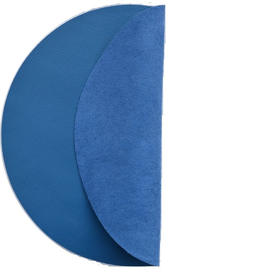 Genuine Leather Turntable Platter Mat - Blue N2