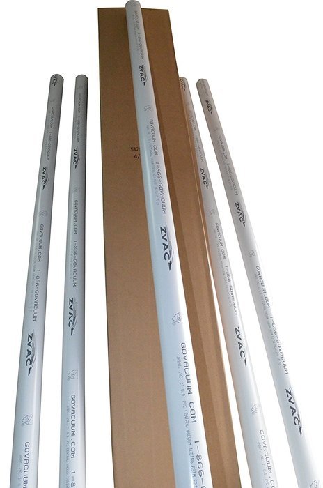 Central Vacuum Pipe Tubing 56.5" Central Vac Built in Vacuum Pipe by ZVac Works With Nutone, Beam, Vacuflo, Dirt... N6