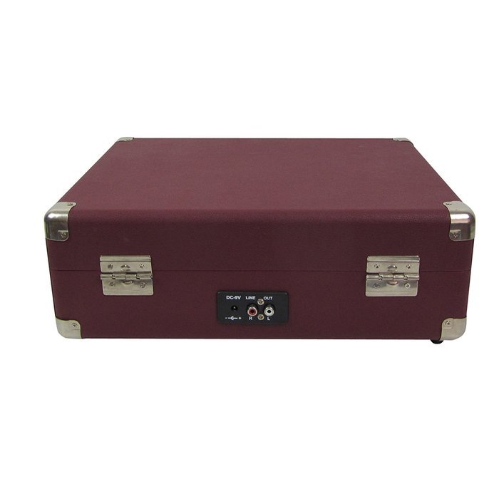 Keni Portable Turntable Suitcase Player Red, Supports RCA Output / Headphone Jack / MP3 / Mobile Phones Music... N7