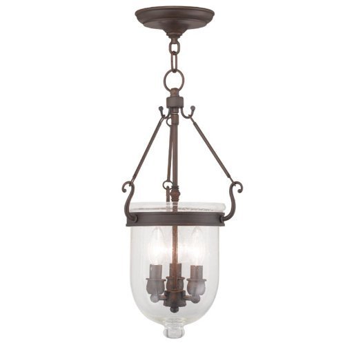 Livex Lighting 5083-58 Jefferson 3-Light Chain Hang, Imperial Bronze by Livex Lighting