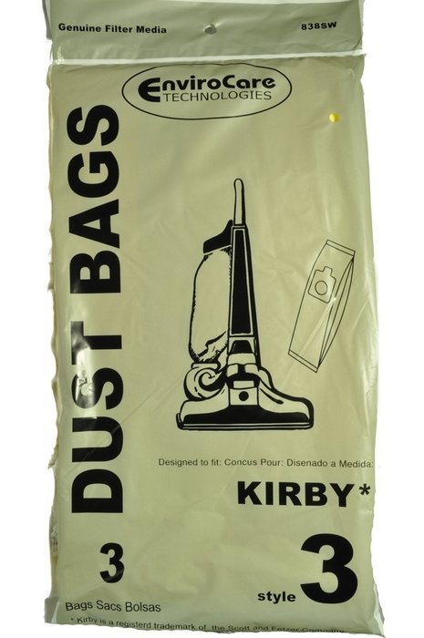 Kirby Style 3 Vacuum Cleaner Bags, EnviroCare Replacement Brand, designed to fit Kirby Heritage II, Legend I &...
