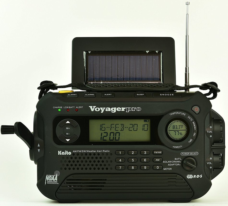 Kaito KA600L 5-Way Powered Emergency AM/FM/SW NOAA Weather Alert Radio with Solar,Dynamo Crank,Flashlight and... N5