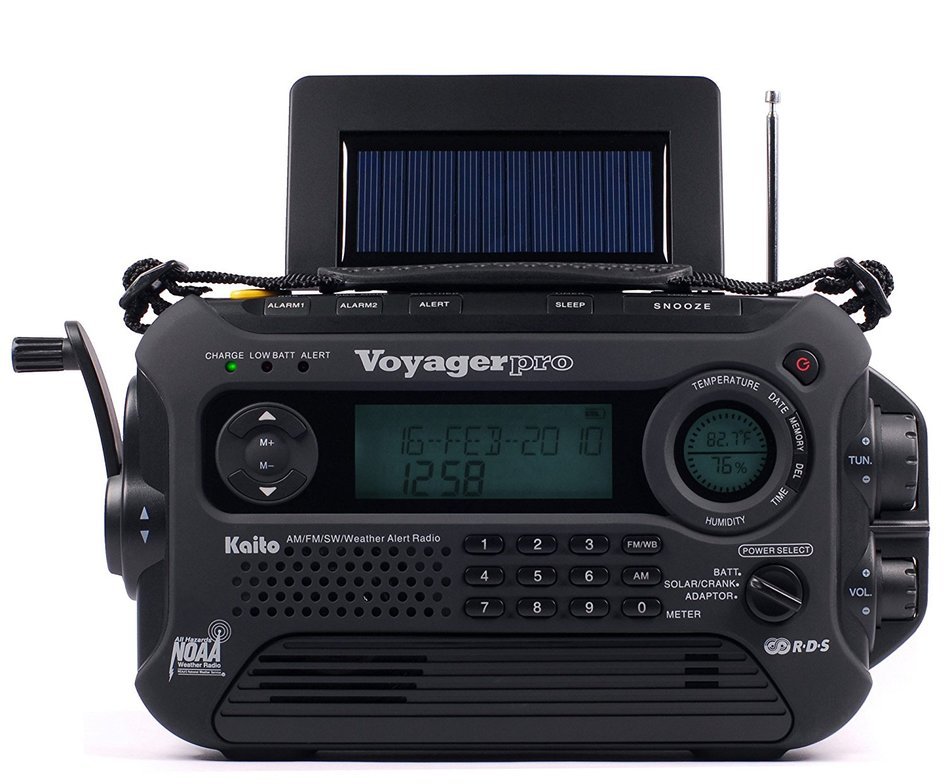 Kaito KA600L 5-Way Powered Emergency AM/FM/SW NOAA Weather Alert Radio with Solar,Dynamo Crank,Flashlight and... N6