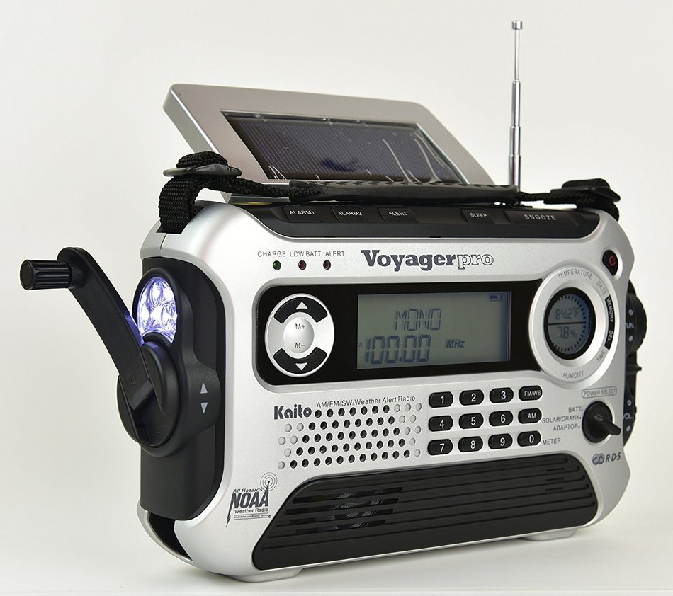 Kaito KA600L 5-Way Powered Emergency AM/FM/SW NOAA Weather Alert Radio with Solar,Dynamo Crank,Flashlight and... N9