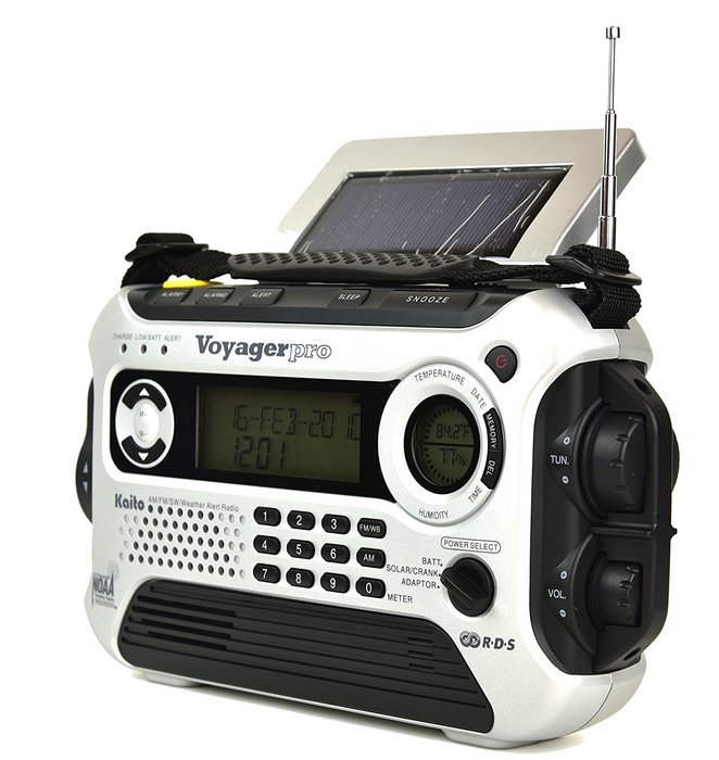 Kaito KA600L 5-Way Powered Emergency AM/FM/SW NOAA Weather Alert Radio with Solar,Dynamo Crank,Flashlight and... N10