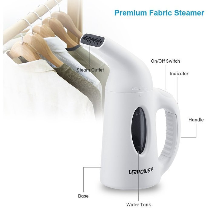 URPOWER Garment Steamer 130ml Portable Handheld Fabric Steamer Fast ...