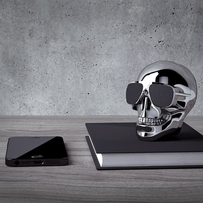 BINGSENTEC Evil Skull Head Shape Portable Wireless Bluetooth Speaker Music Player for Iphone 5 5s 6 6s 7 PC/Laptop... N2