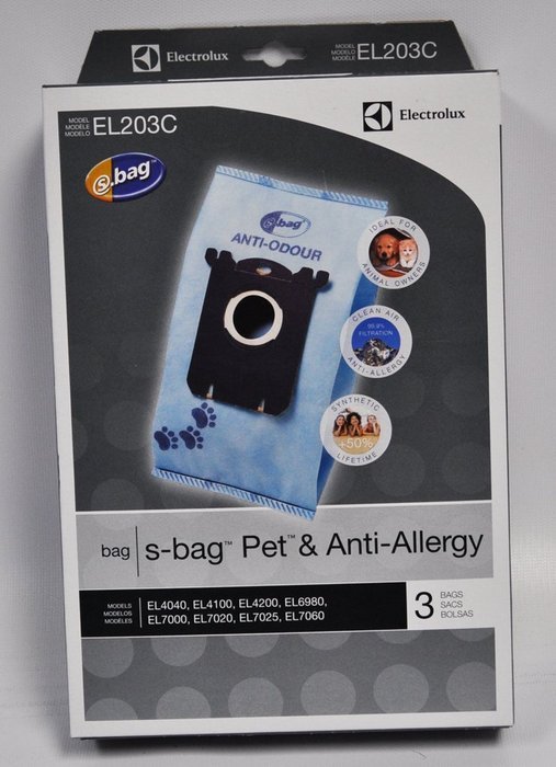 Electrolux S-Bags Pet and Anti-Allergy EL203C 3 Pack