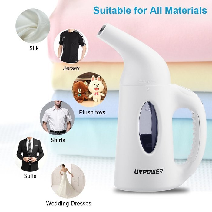 URPOWER Garment Steamer 130ml Portable Handheld Fabric Steamer Fast Heat-up Powerful Travel Garment Clothes Steamer... N6