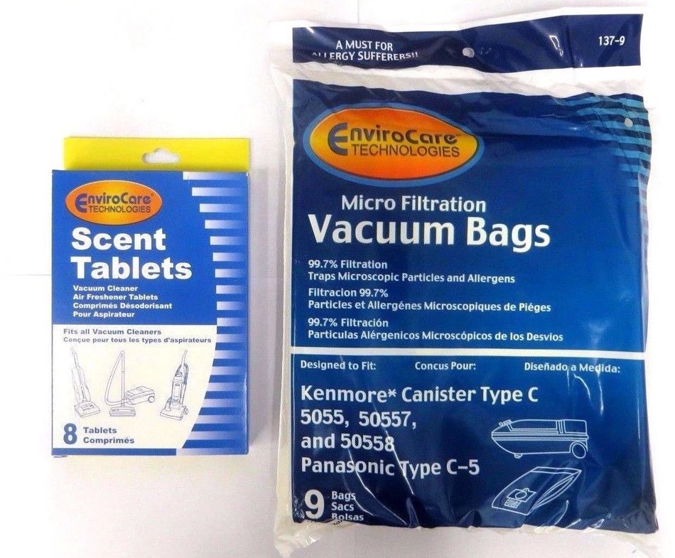 Envirocare Kenmore Micro-filtration Canister Vacuum Bags,5055, 50557 