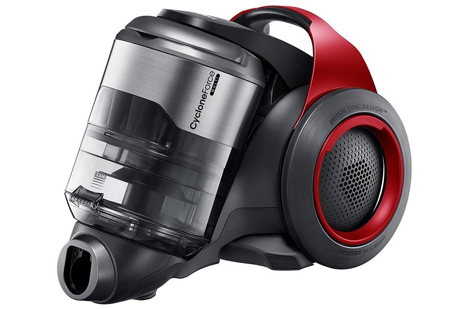 Samsung MotionSync Bagless Canister Vacuum with Power Brush - Refined Wine N5