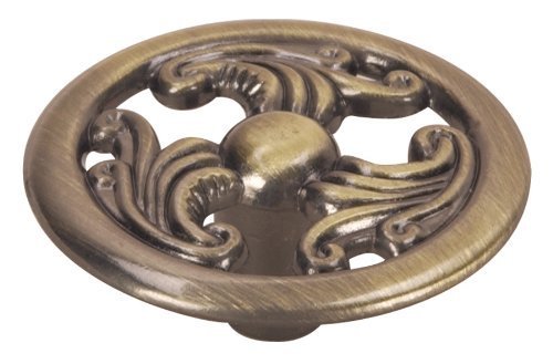 Hardware House 64-3023 Filigree Style Cabinet Knob, Antique Brass by Hardware House