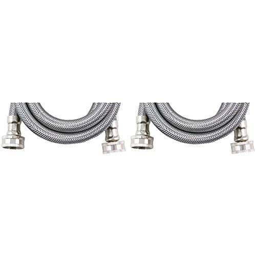 New CERTIFIED APPLIANCE WM60SS2PK Braided Stainless Steel Washing Machine Hose, 2 pk (5ft)