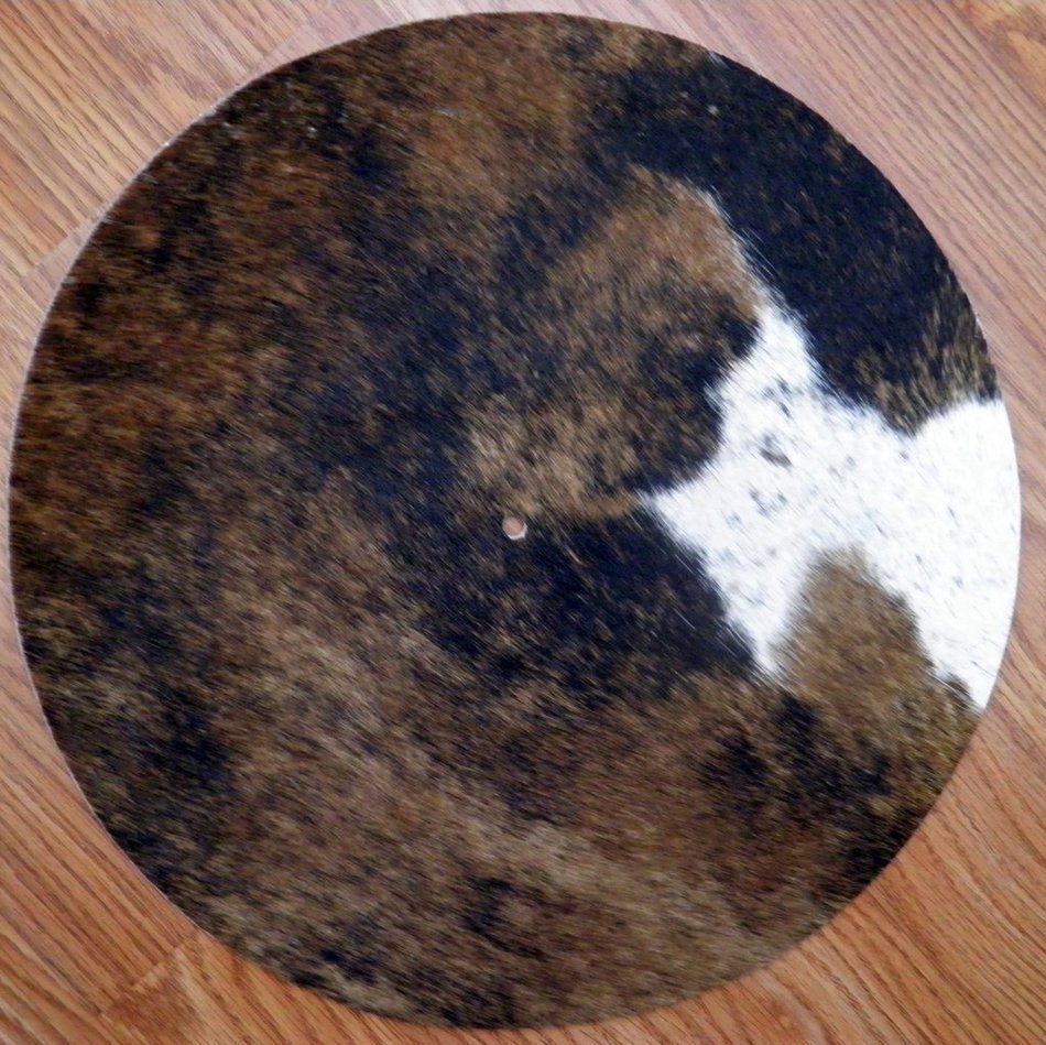 Mooo Mat - Turntable Mat - Cowhide on Cork N2