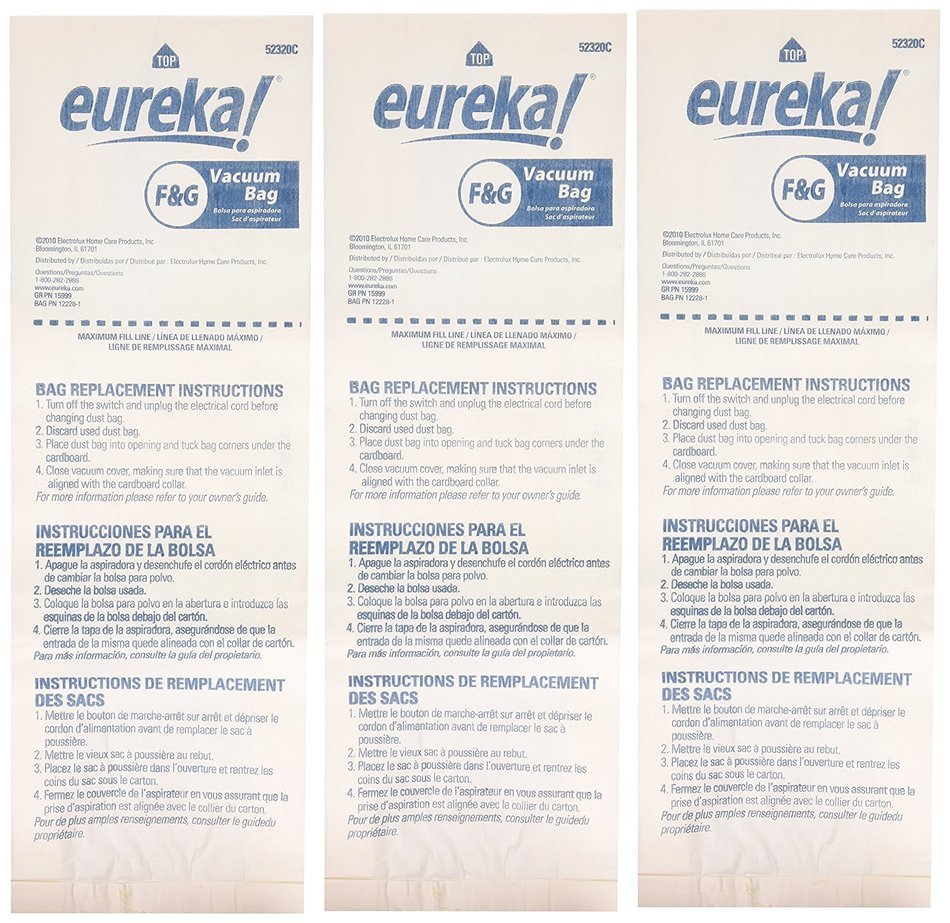 Genuine Eureka F&G Disposable Dust Bag 52320C-6 6-Pack