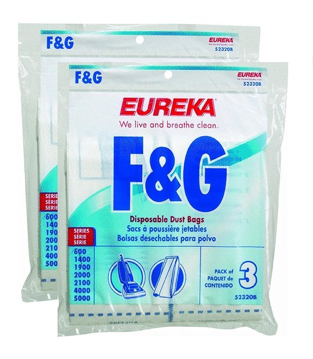 Genuine Eureka F&G Disposable Dust Bag 52320C-6 6-Pack N2