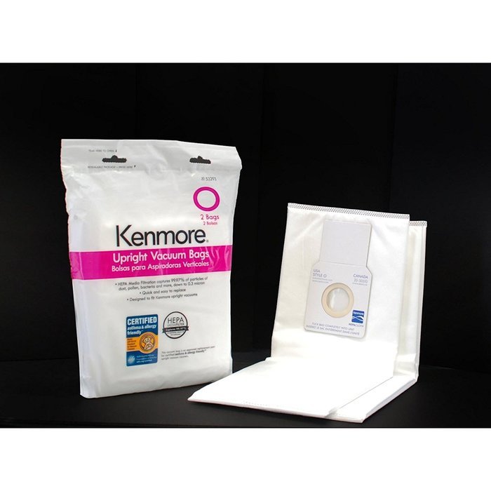 Kenmore 53293 Style O HEPA Vacuum Bags for Upright Vacuums, 2 pk