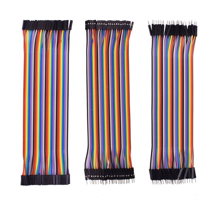 Smraza 120pcs Multicolored Jumper Wire 40pin Male to Female, 40pin Male to Male, 40pin Female to Female Breadboard...