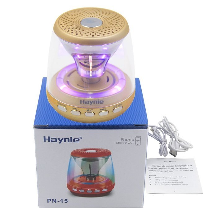 Bluetooth Speaker Haynie PN-15 Mini Portable Wireless Bluetooth Speaker with LED lights, DC 5V Input Power, Ultra-low... N13