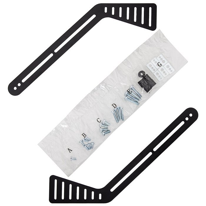 Fitueyes Universal Sound Bar Bracket Mount Above or Below TV , Black ,FSB47701MB N3