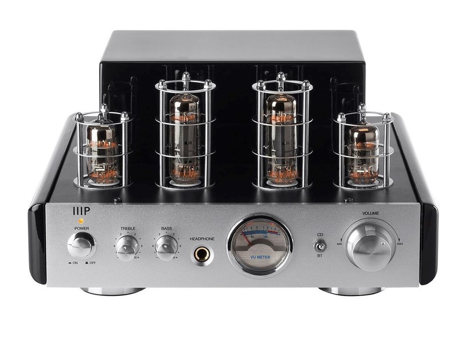 Monoprice 113807 Stereo Tube Amp System with Bluetooth & Speakers N6