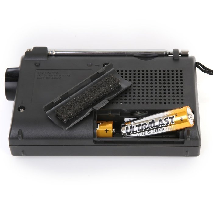 Sony Portable AM/FM Transistor Radio with Built-in Speaker, Headphone Jack, LED Tuning Indicator & Carry Strap... N8