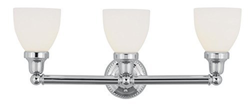 Livex Lighting 1023-05 Classic 3-Light Bath Light, Chrome by Livex Lighting