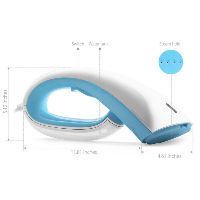 iGarden Handheld Steamer,Mini Garment Fabric Vapor Clothing Steamer for Home and Travel,includ clean brush & Light N5