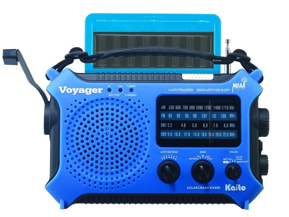 Kaito KA500BU 5-Way Powered Emergency AM/FM/SW Weather Alert Radio, Blue N5