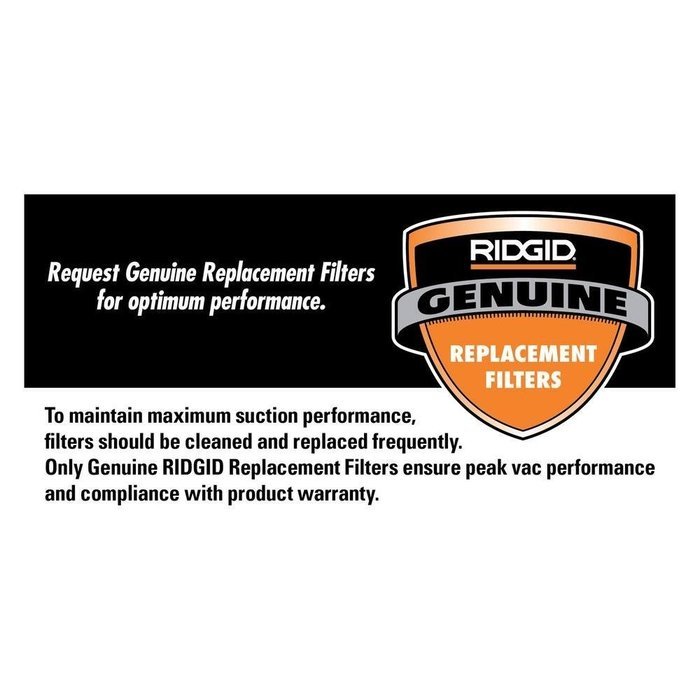 Ridgid VF7000 Wet Application Filter for Wet/Dry Vac N3