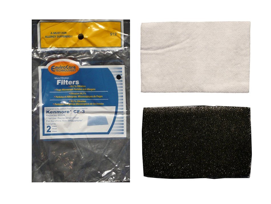 (2) Kenmore Vacuum CF-3 Foam Filter 86888, Sears upright, Non whispertone, Canister Vacuum Cleansers, 20-86888...