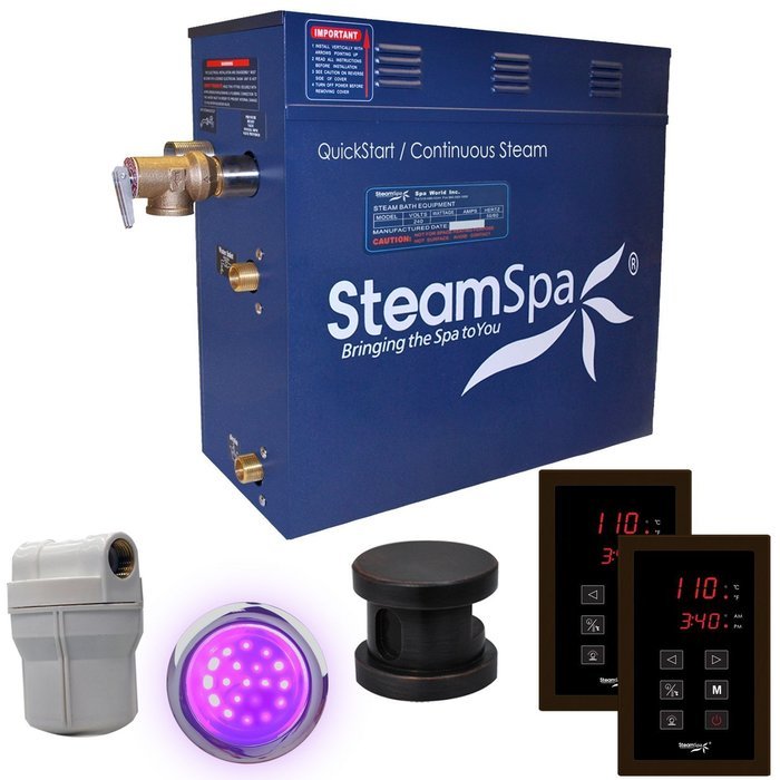 Steam Spa RYT1200CH Royal 12 KW Quick Start Acu-Steam Bath Generator Package, Chrome N2