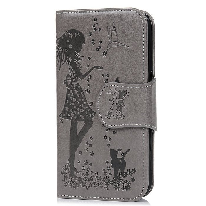 Badalink Galaxy S7 Edge Wallet Case 9 Card Slots Plastic Mirror Hand Strap Stand Feature Embossed PU Leather Flip... N33