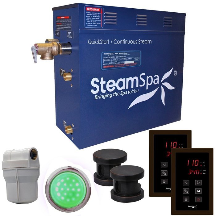 Steam Spa RYT1200CH Royal 12 KW Quick Start Acu-Steam Bath Generator Package, Chrome N4