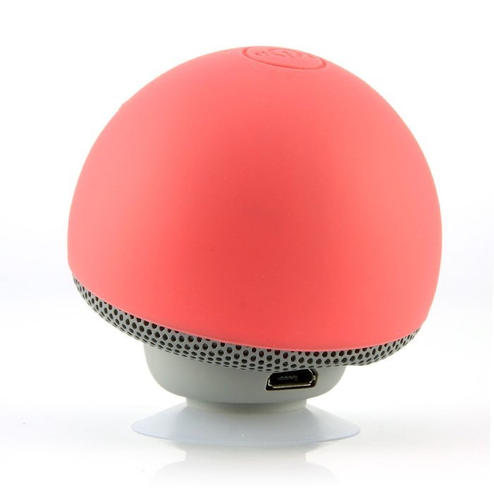 Generic Mini Wireless Bluetooth Mushroom Pattern Speaker for Smartphones Tablets ( Red) N6