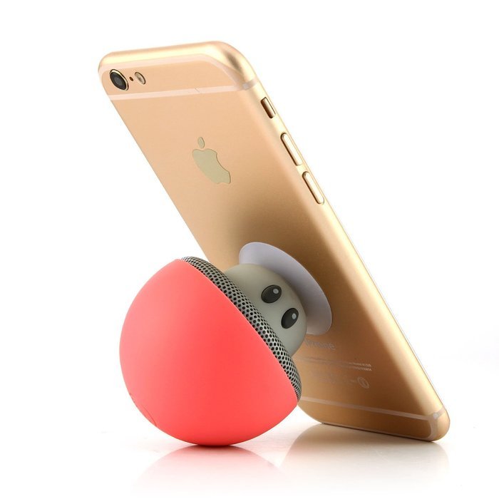Generic Mini Wireless Bluetooth Mushroom Pattern Speaker for Smartphones Tablets ( Red) N7