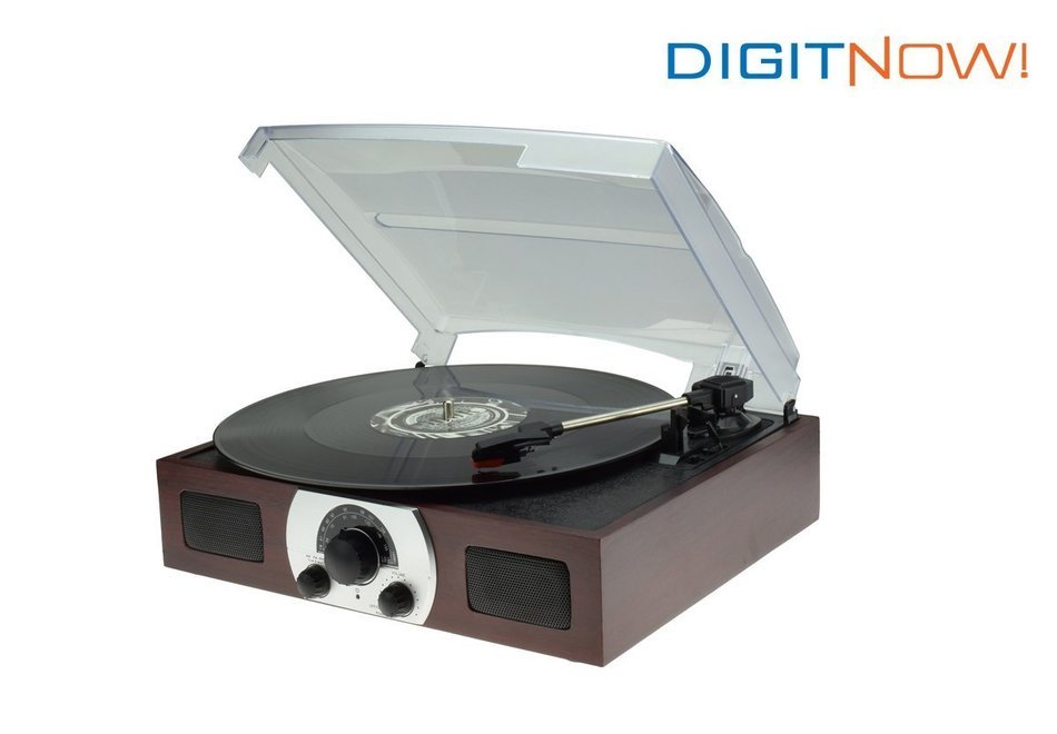 Digitnow!3-Speed Stereo Turntable with AM/FM Stereo Radio - AUX IN & OUT N3