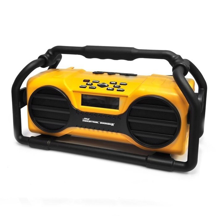 Pyle Industrial BoomBoX Bluetooth Stereo Speaker, Rugged Water-Resistant Radio Boom Box, Rechargeable Battery,... N6