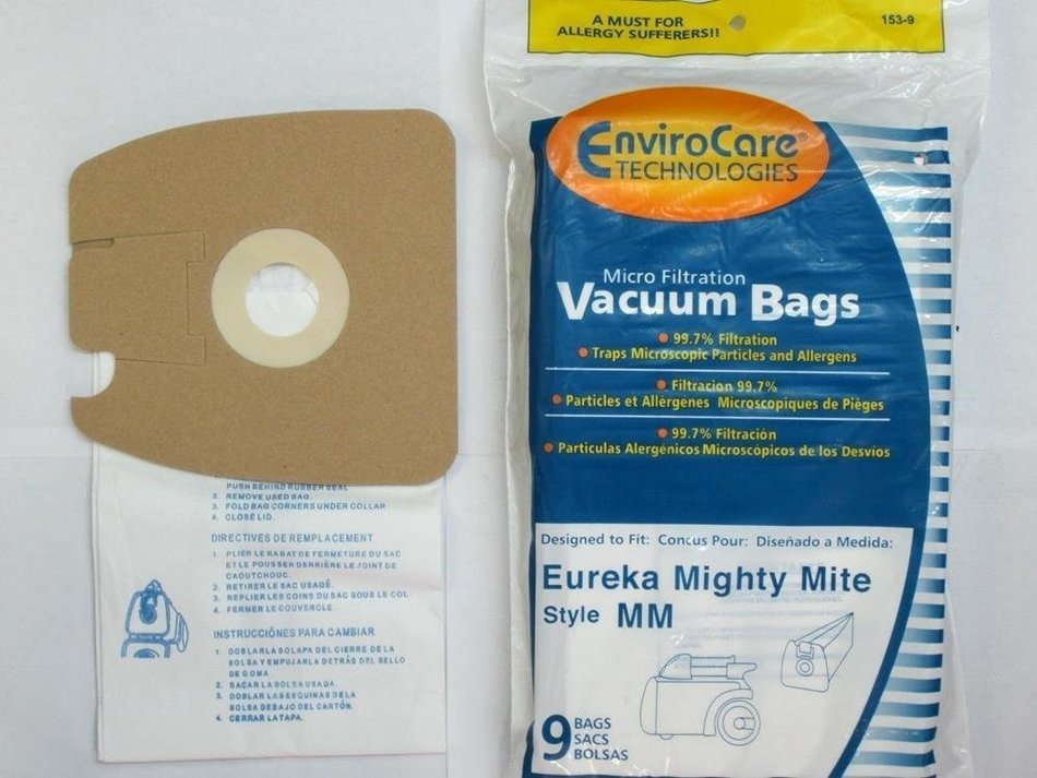 Vacuum Cleaner Bags 9 micro filtration Vacuum Bags for Eureka MM Mighty Mite 3670 and 3680 Canister