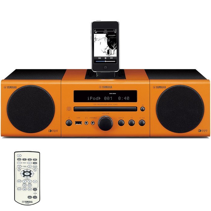 Yamaha MCR-140OR Micro Component System (Orange) (Discontinued by Manufacturer) N2