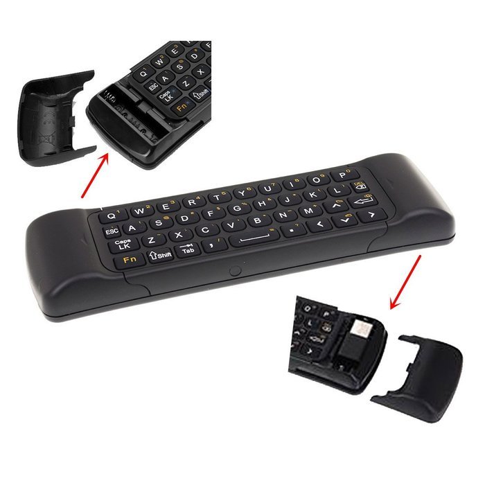 MINIX A2 Lite 2.4GHz Wireless QWERTY Double-sided Keyboard Air Mouse Six-axis Gyroscope for Minix Series PC Laptop... N2