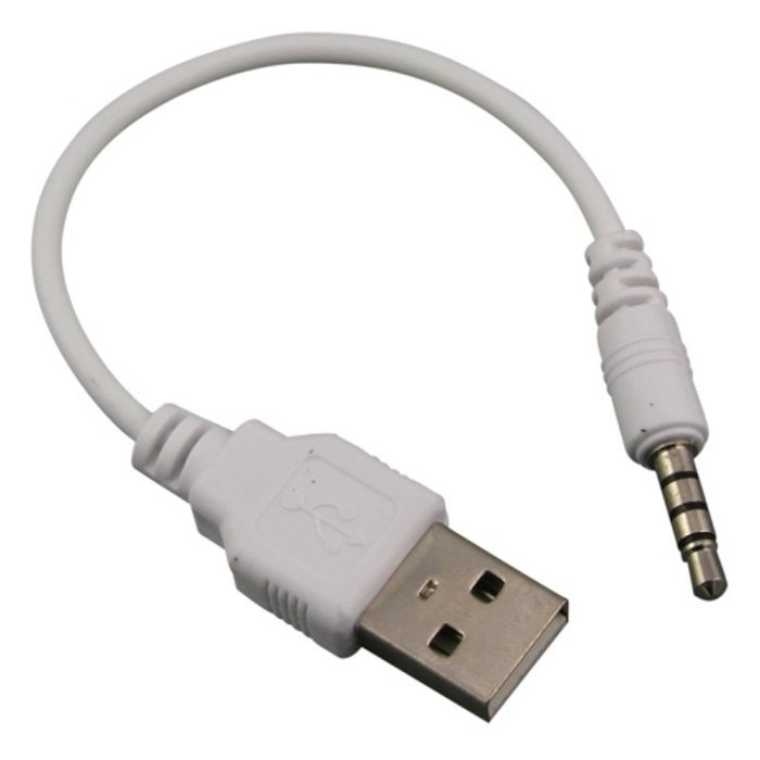 3.5mm Male AUX Audio Plug Jack to USB 2.0 Converter Cable Cord Apple Ipod MP3 Audio Cable Line N2