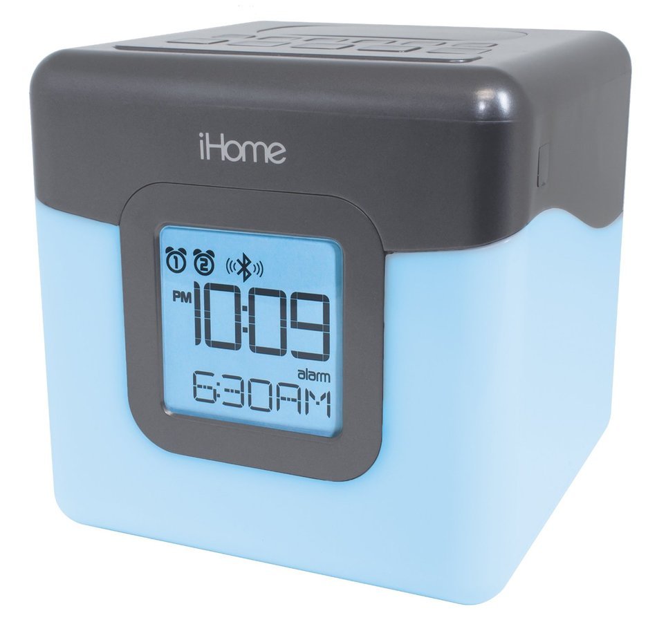 iHome iBT28GC Bluetooth Color Changing Dual Alarm Clock FM Radio with USB Charging N5
