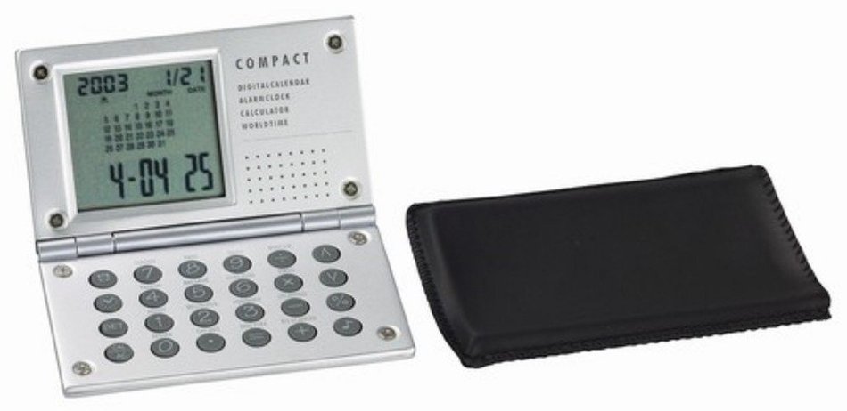 Metal Calendar With Alarm Desk Clock N2