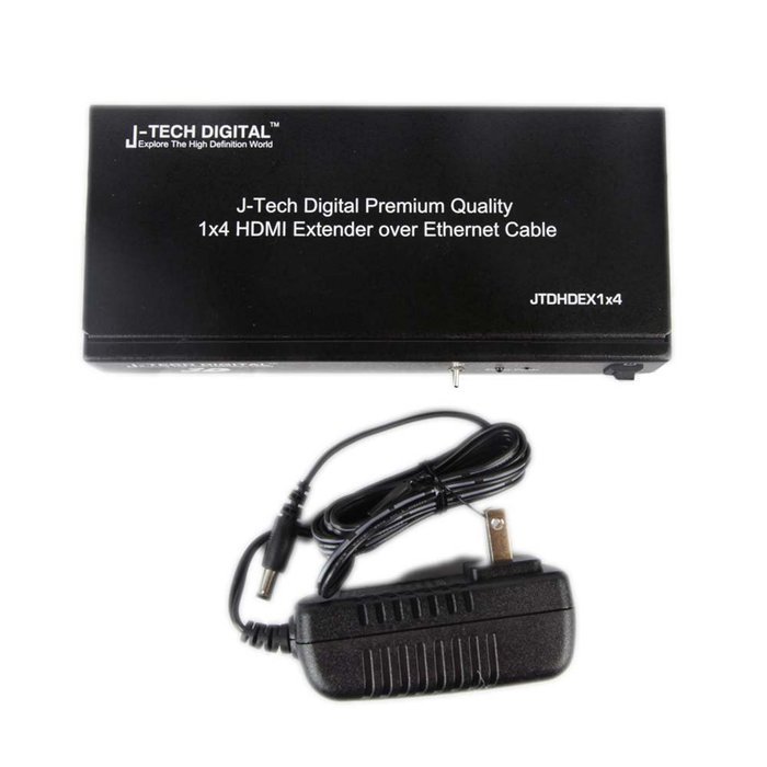 J-Tech Digital(Receiver Only) Hdmi Extender Over Tcp/ip Ethernet/over Single Cat5e/cat6 Cable 1080p with IR Remote... N9
