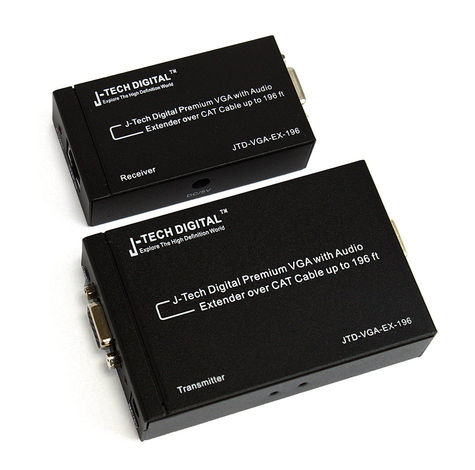 J-Tech Digital(Receiver Only) Hdmi Extender Over Tcp/ip Ethernet/over Single Cat5e/cat6 Cable 1080p with IR Remote... N11