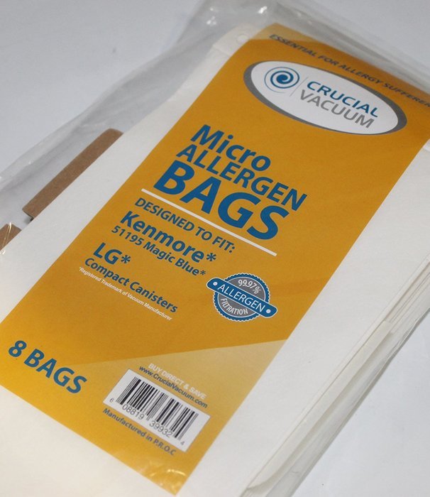 Kenmore 51195 Micro Allergen 24-Pack Vacuum Bags Designed To Fit Kenmore Vacuum 51195 Magic Blue Canister, Compare... N3