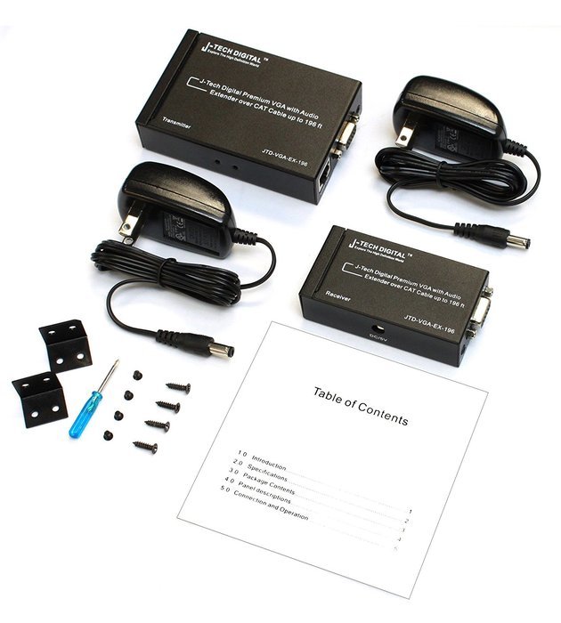 J-Tech Digital(Receiver Only) Hdmi Extender Over Tcp/ip Ethernet/over Single Cat5e/cat6 Cable 1080p with IR Remote... N14